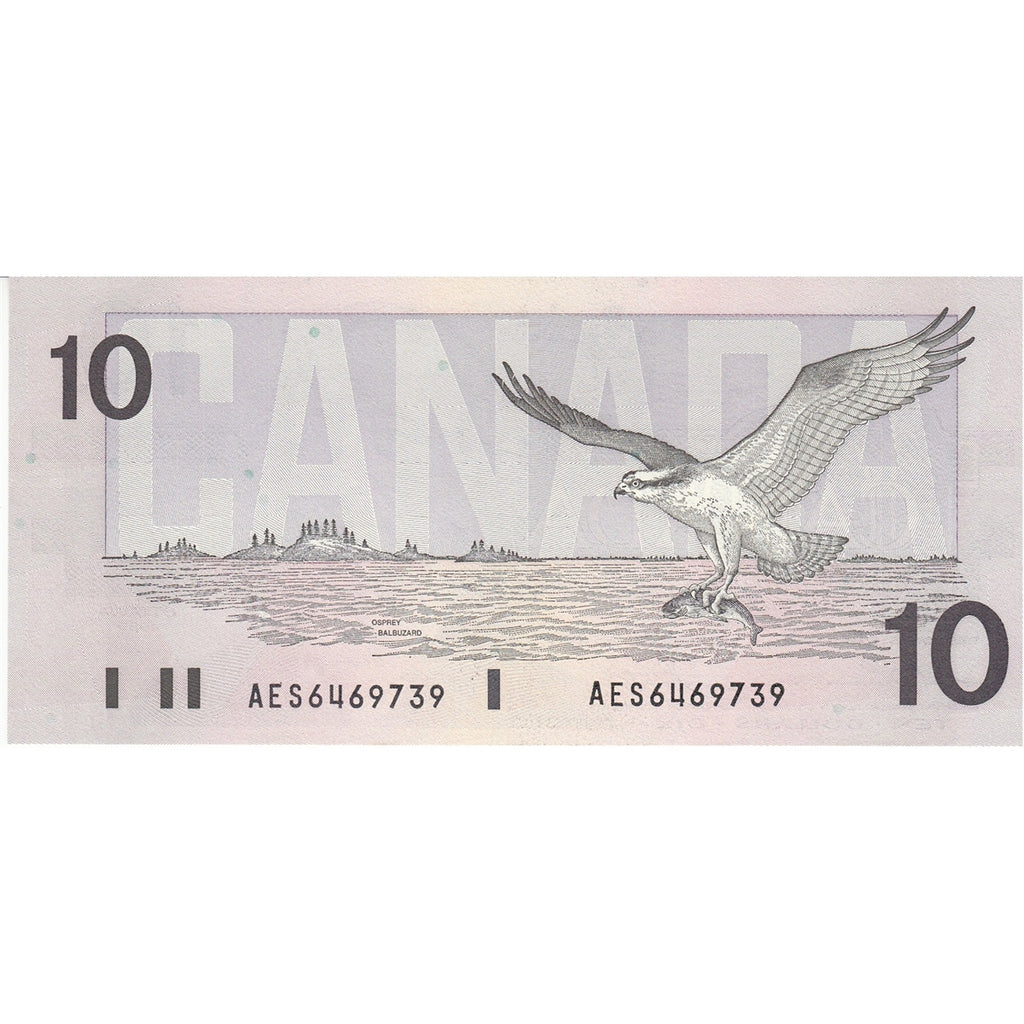 BC-57a 1989 Canada $10 Thiessen-Crow, AES, Uncirculated (MS60)