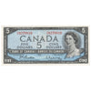 BC-39b 1954 Canada $5 Beattie-Rasminsky, C/S, Extra Fine (EF40)