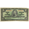 BC-21c 1937 Canada $1 Gordon-Towers, Y/A, Circ