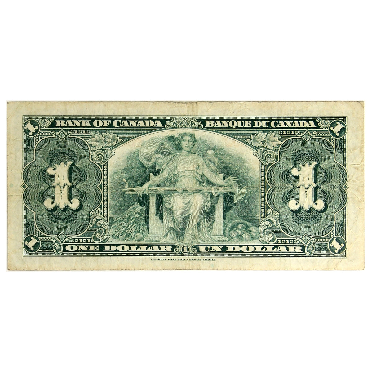 BC-21c 1937 Canada $1 Gordon-Towers, D/L, Fine (F12)