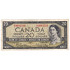 BC-41b 1954 Canada $20 Beattie-Rasminsky, Z/E, F-VF (F15)