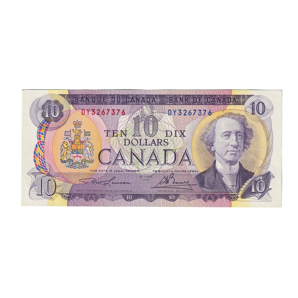 BC-49c 1971 Canada $10 Lawson-Bouey, DY, AU-UNC (AU55)