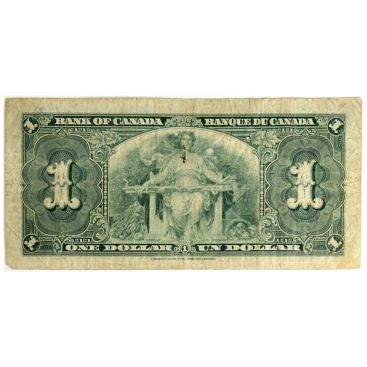 BC-21c 1937 Canada $1 Gordon-Towers, S/L, Circ