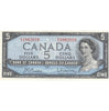 BC-39b 1954 Canada $5 Beattie-Rasminsky, E/X, AU-UNC (AU55)