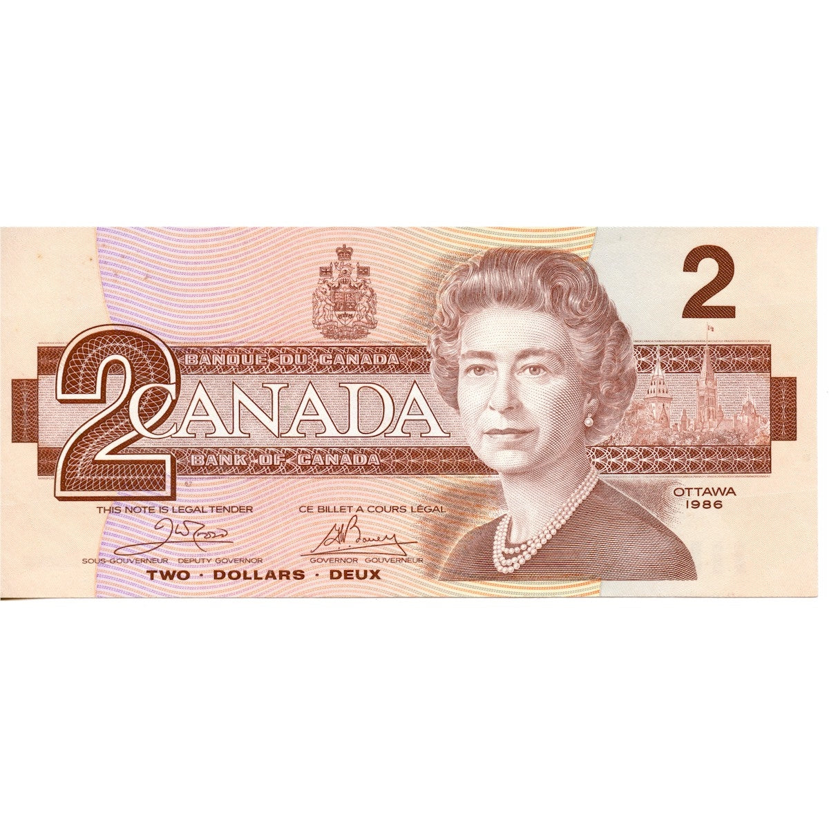 BC-55a 1986 Canada $2 Crow-Bouey, AUM, Uncirculated (MS60)