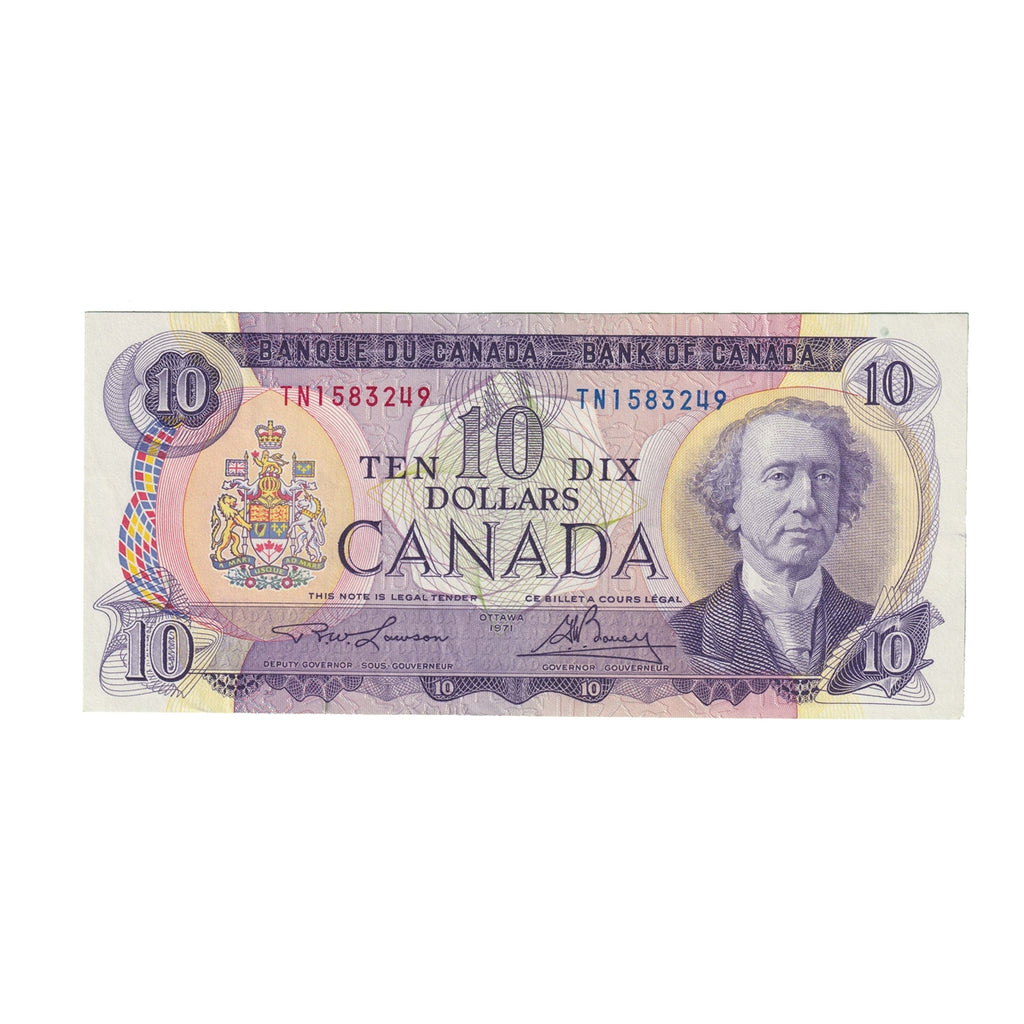 BC-49c 1971 Canada $10 Lawson-Bouey, TN, EF-AU (EF45)