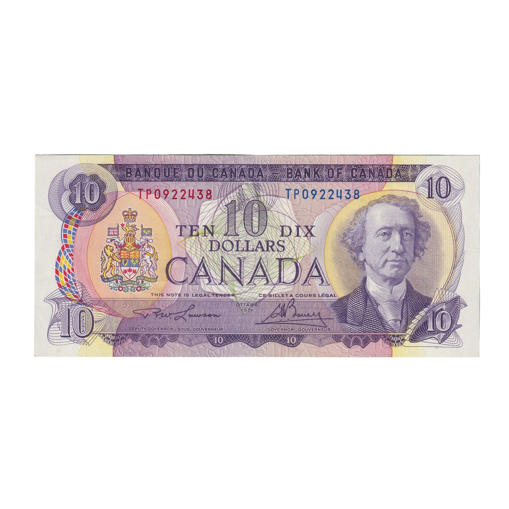 BC-49c 1971 Canada $10 Lawson-Bouey, TP, AU-UNC (AU55)