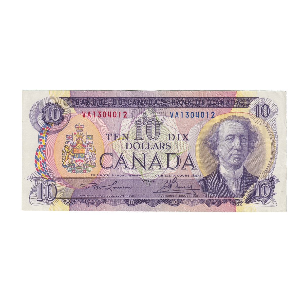 BC-49c 1971 Canada $10 Lawson-Bouey, VA, EF-AU (EF45)