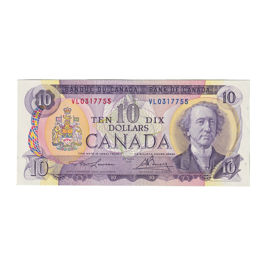 BC-49c 1971 Canada $10 Lawson-Bouey, VL, EF-AU (EF45)