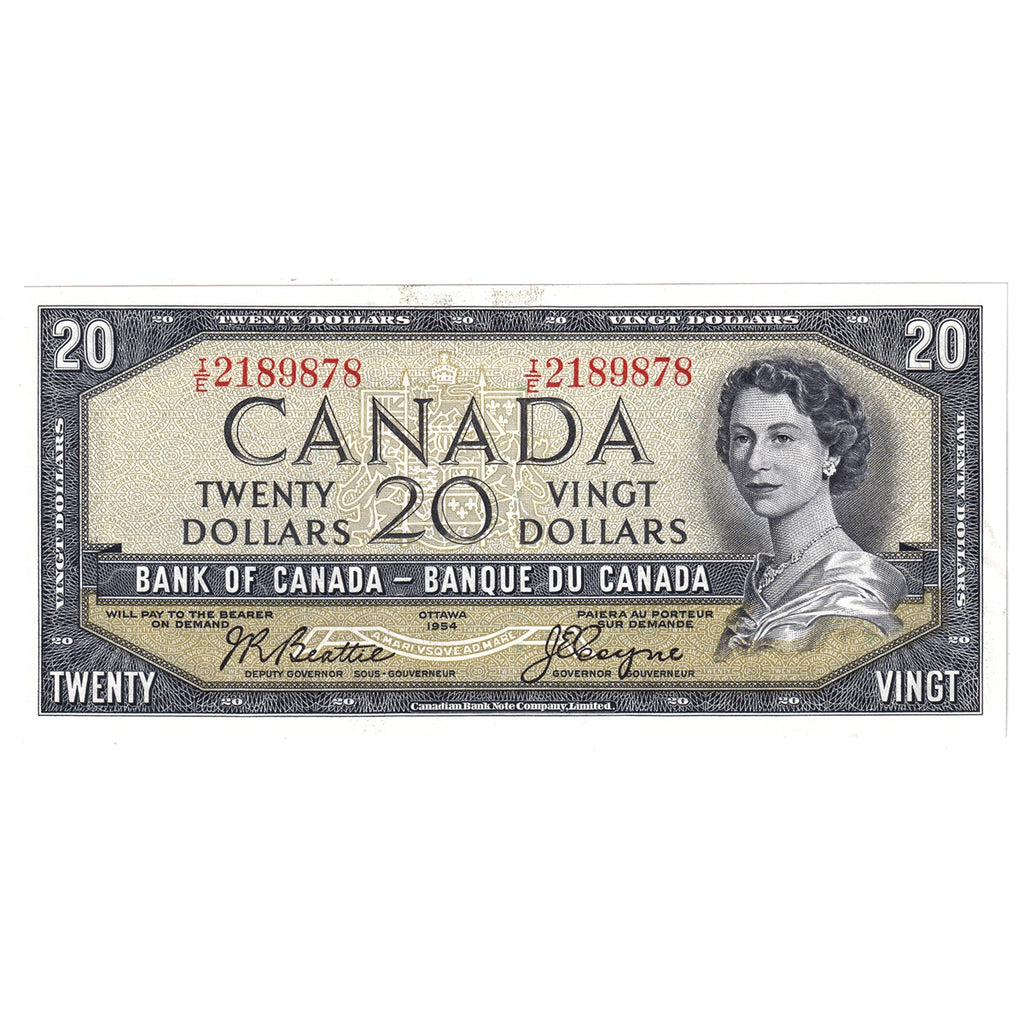 BC-41a 1954 Canada $20 Beattie-Coyne, I/E, AU-UNC (AU55)