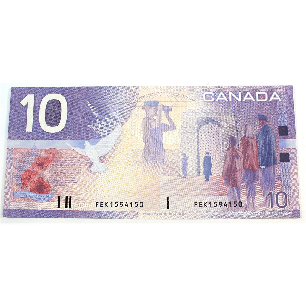 BC-63b 2002 Canada $10 Knight-Dodge, FEK, Uncirculated (MS60)