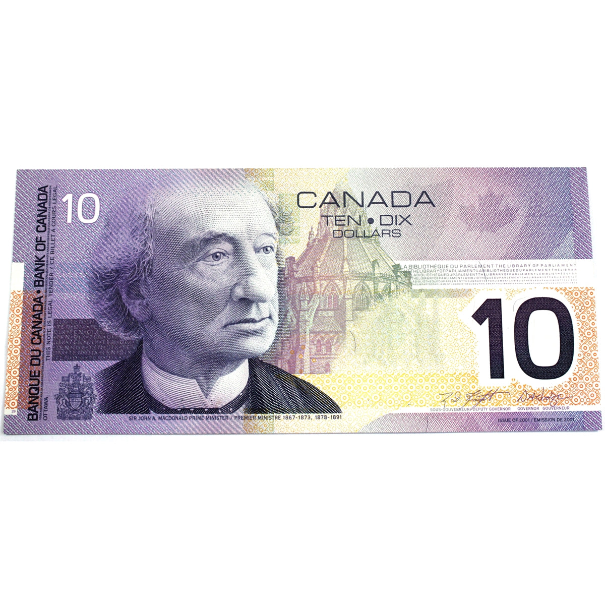 BC-63b 2002 Canada $10 Knight-Dodge, FEM, Uncirculated (MS60)