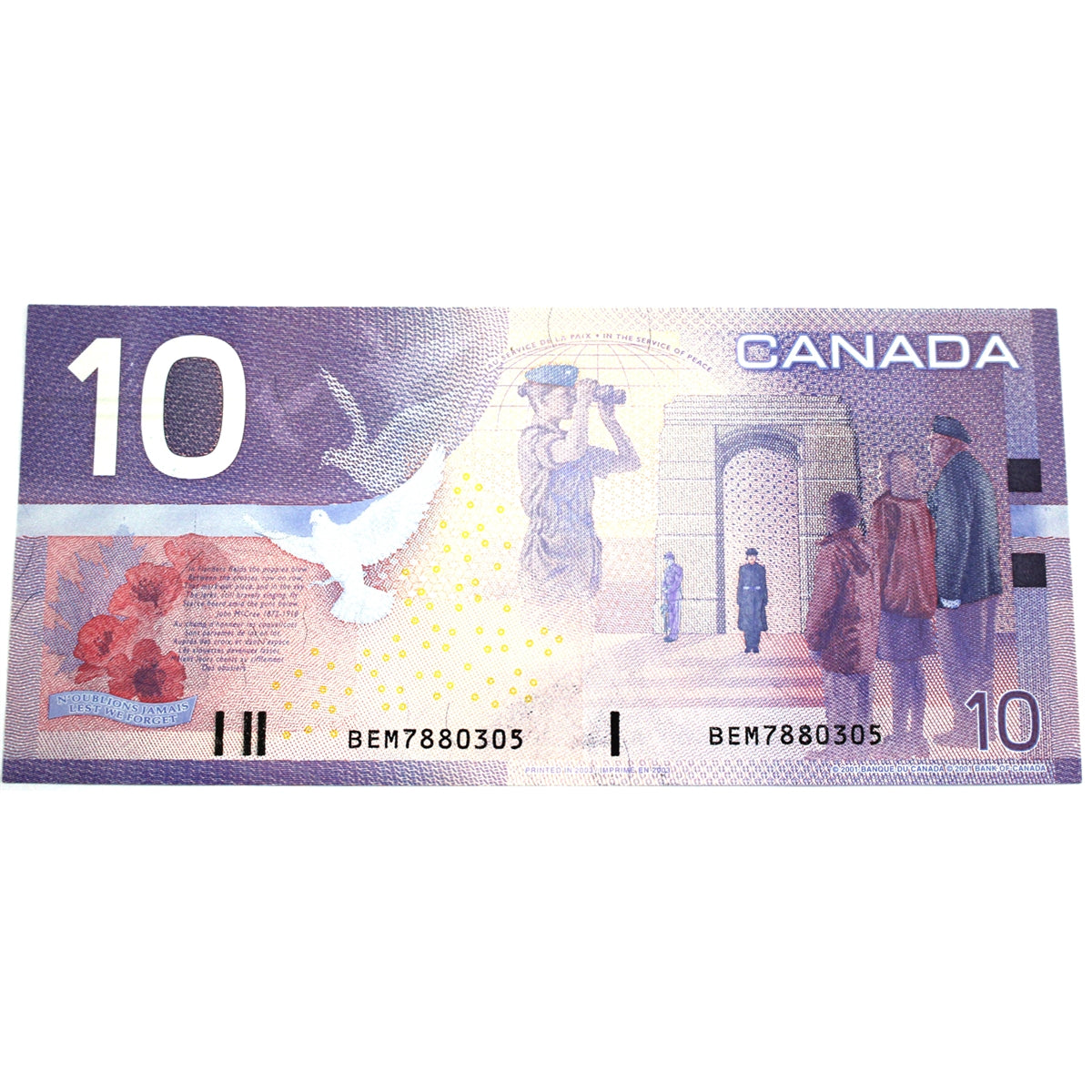 BC-63c 2003 Canada $10 Jenkins-Dodge, BEM, Choice Uncirculated (CUNC63)