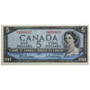 BC-39b 1954 Canada $5 Beattie-Rasminsky, G/S, Almost Uncirculated (AU50)