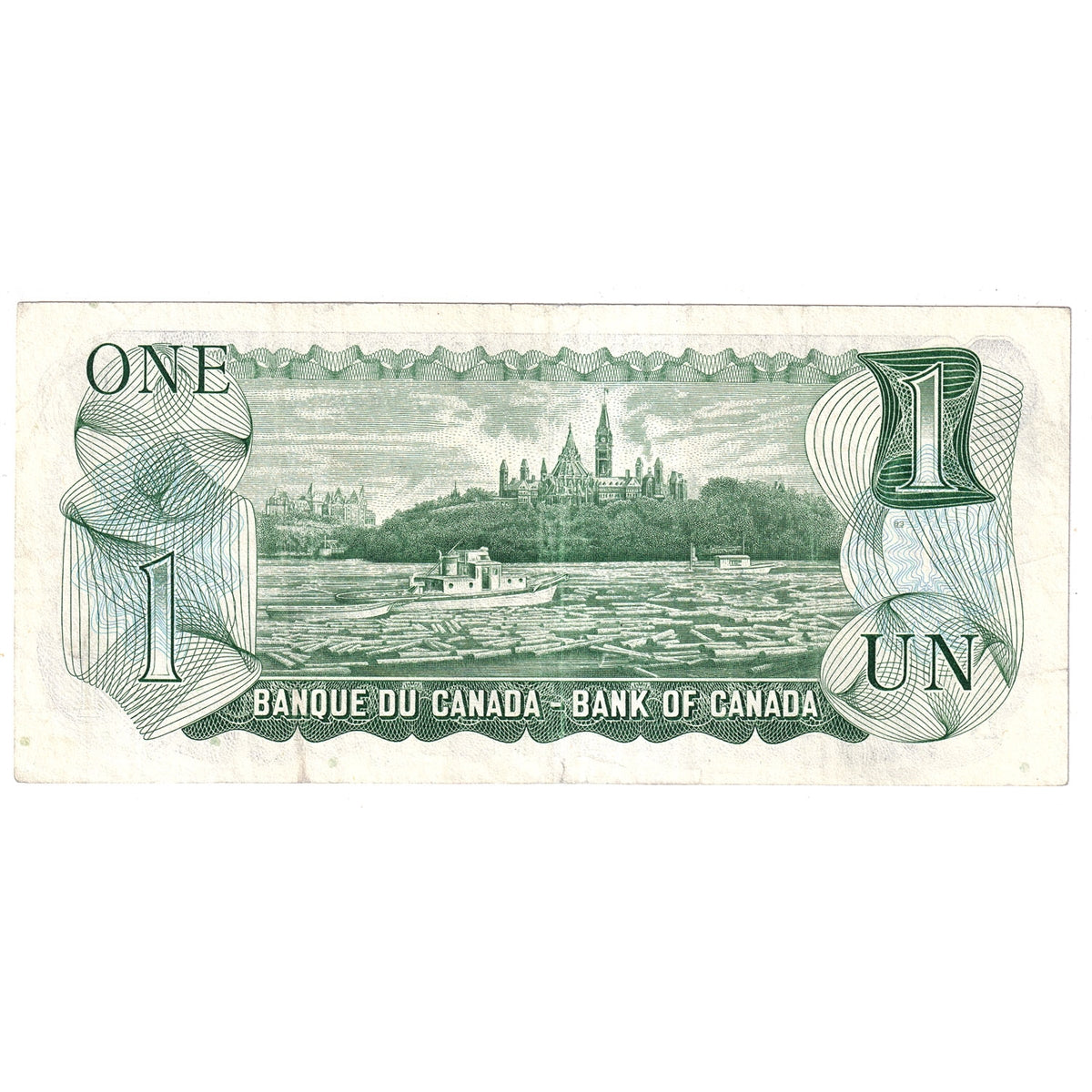 BC-46aA-i 1973 Canada $1 Lawson-Bouey, AAX, Steel Engraved, Fine (F12)