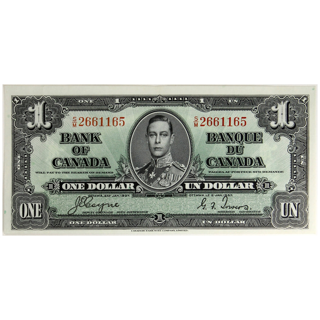 BC-21d 1937 Canada $1 Coyne-Towers, S/M, Extra Fine (EF40)