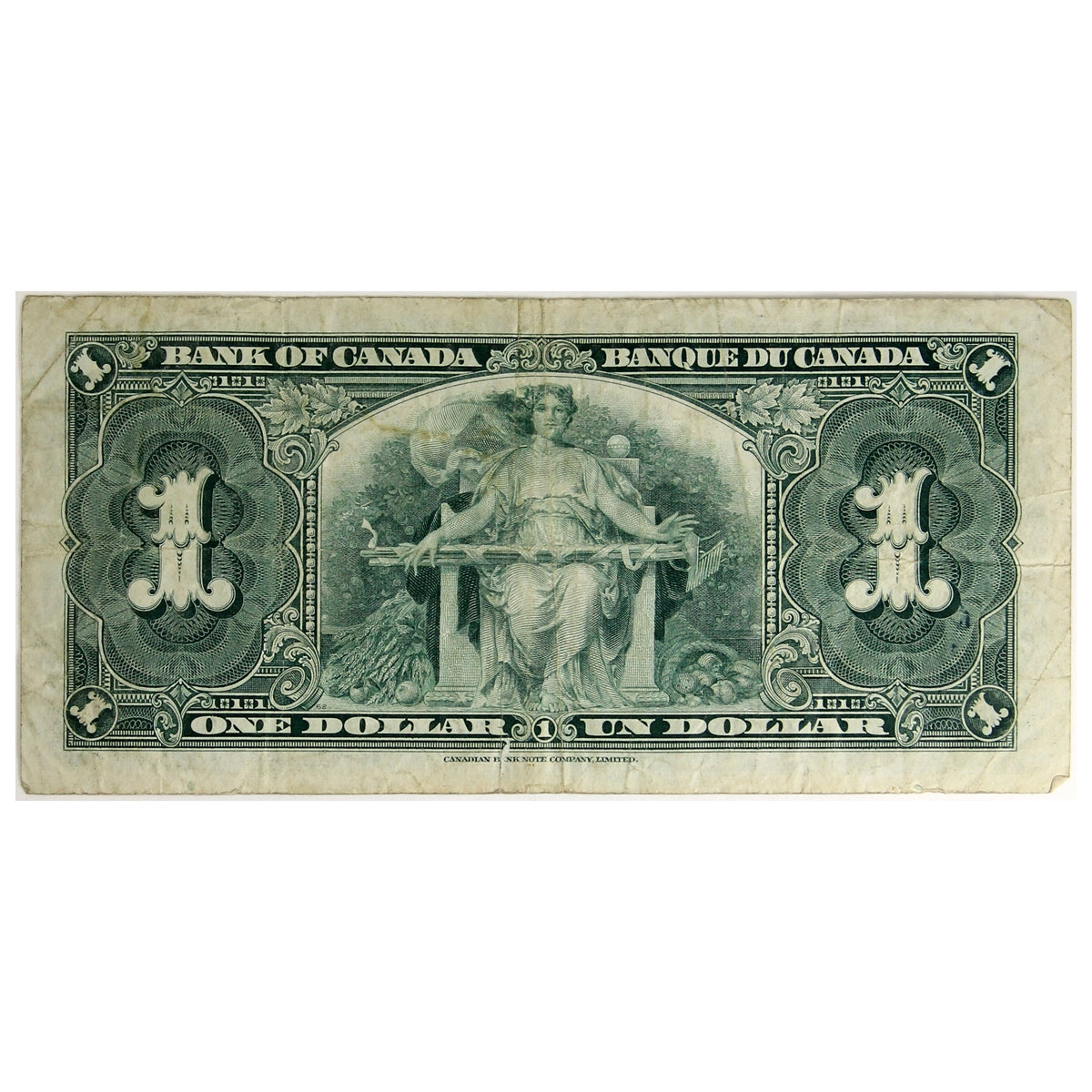 BC-21d 1937 Canada $1 Coyne-Towers, T/M, Circ