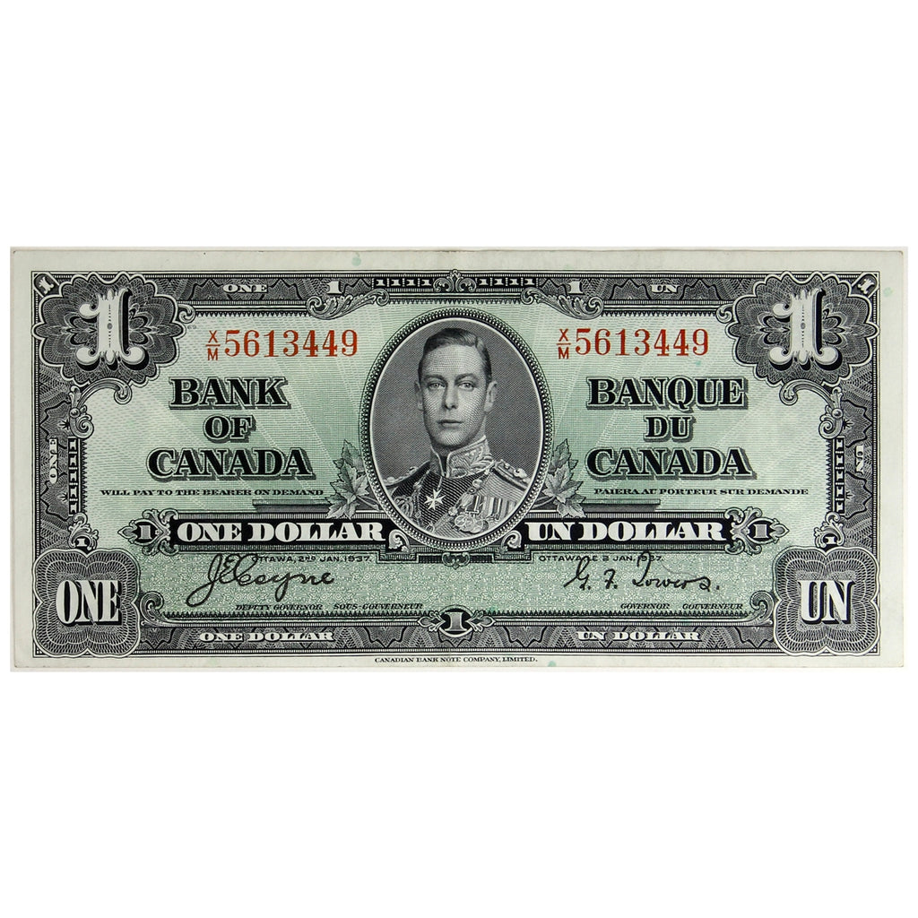 BC-21d 1937 Canada $1 Coyne-Towers, X/M, Extra Fine (EF40)