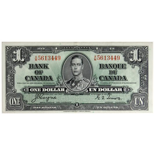 BC-21d 1937 Canada $1 Coyne-Towers, X/M, Extra Fine (EF40)