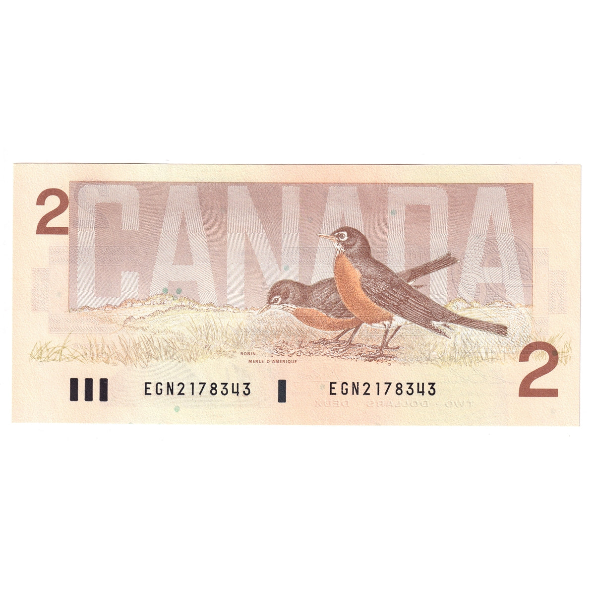 BC-55b-i 1986 Canada $2 Thiessen-Crow, EGN, Uncirculated (MS60)