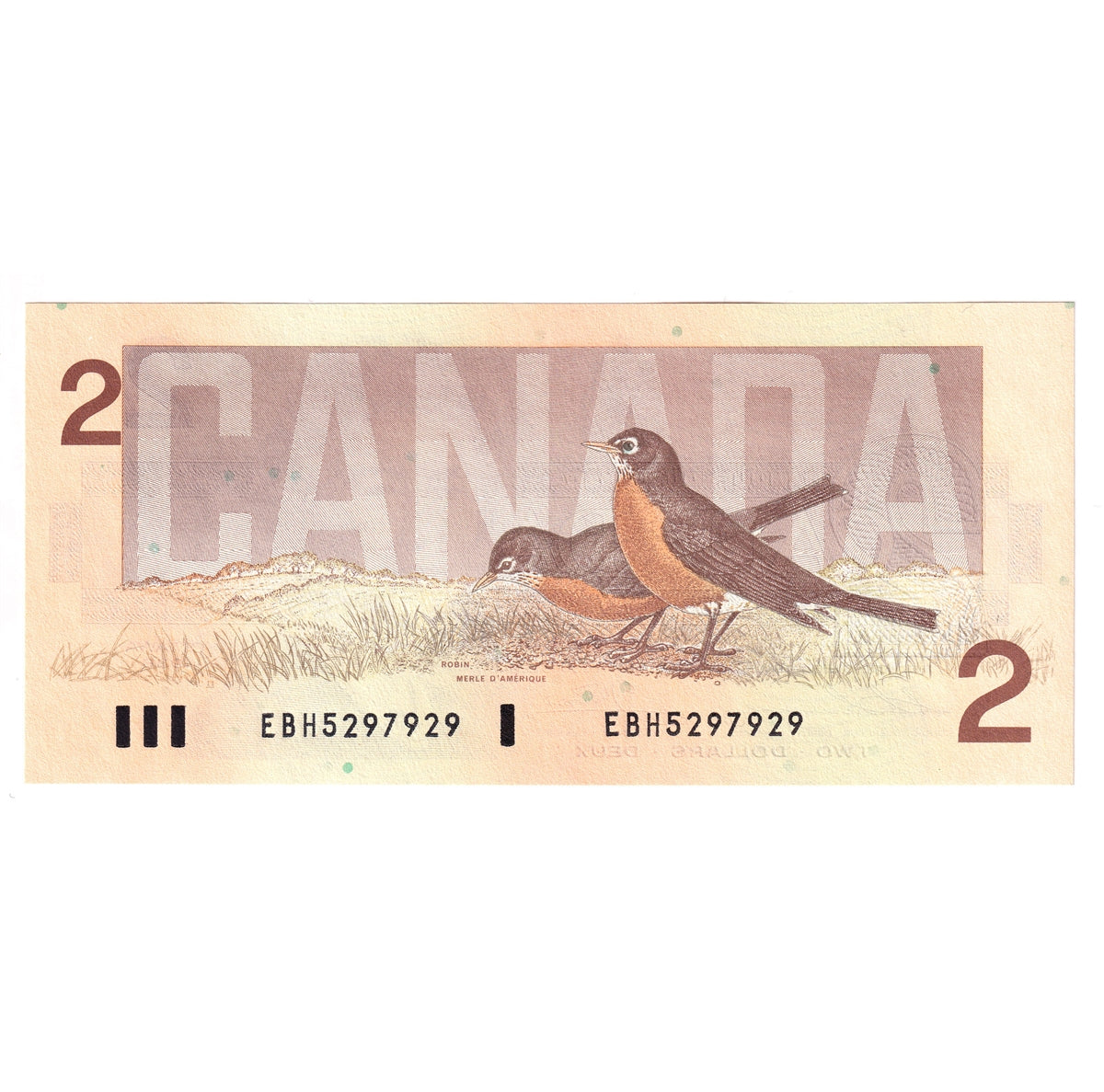 BC-55b-i 1986 Canada $2 Thiessen-Crow, EBH, Choice Uncirculated (CUNC63)