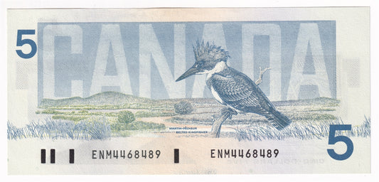 BC-56a 1986 Canada $5 Crow-Bouey, ENM, UNC