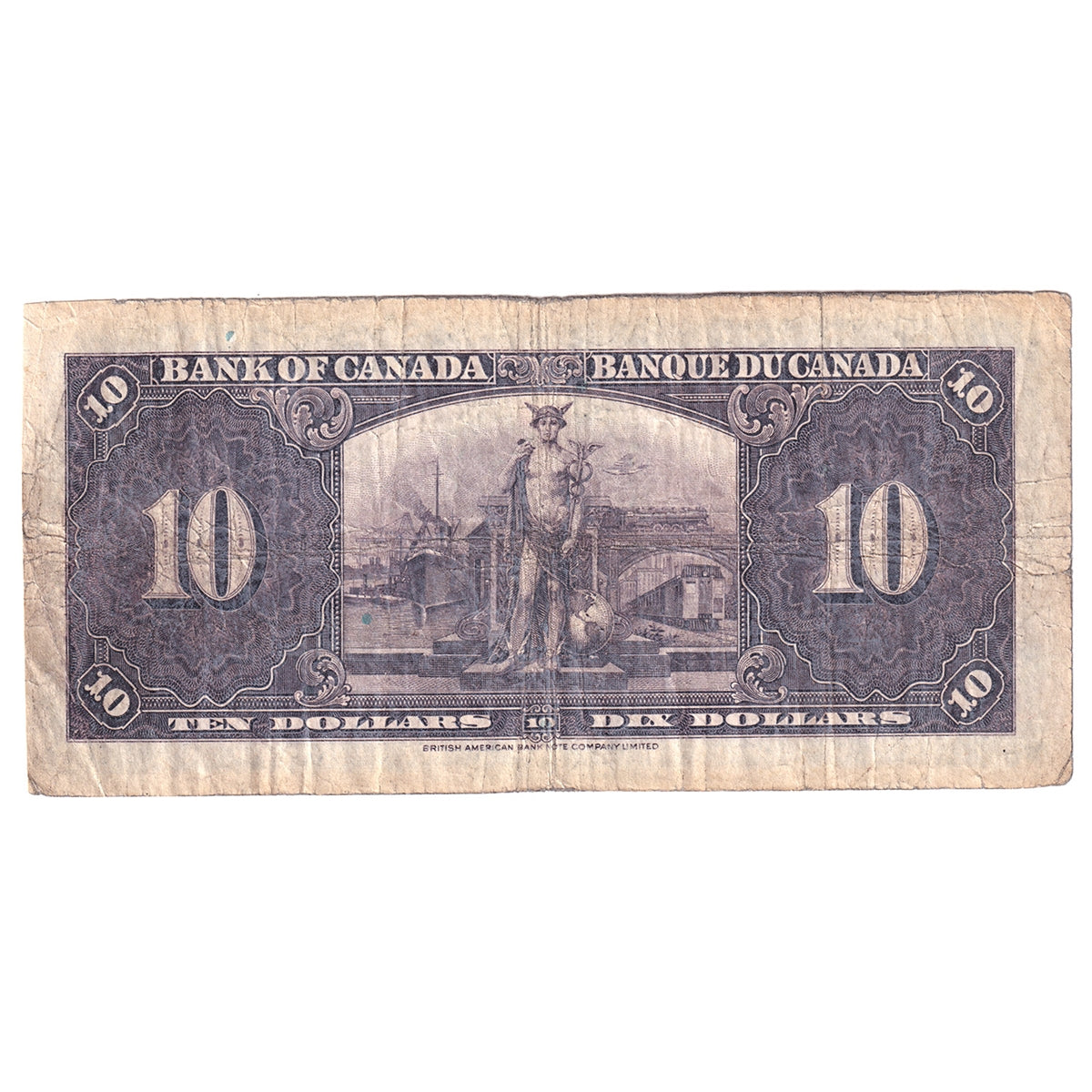 BC-24a 1937 Canada $10 Osborne-Towers, A/D, Very Good (VG8)