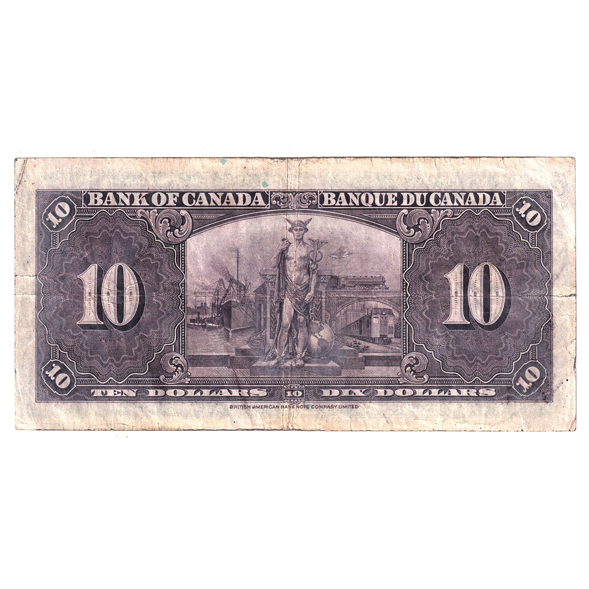 BC-24b 1937 Canada $10 Gordon-Towers, H/D, F-VF