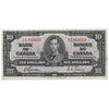 BC-24b 1937 Canada $10 Gordon-Towers, X/D, VF