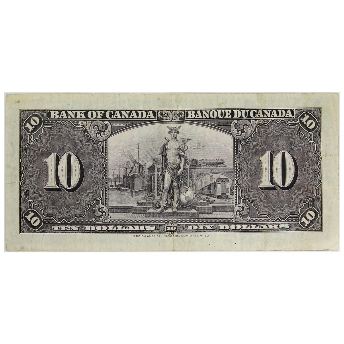 BC-24b 1937 Canada $10 Gordon-Towers, H/D, VF