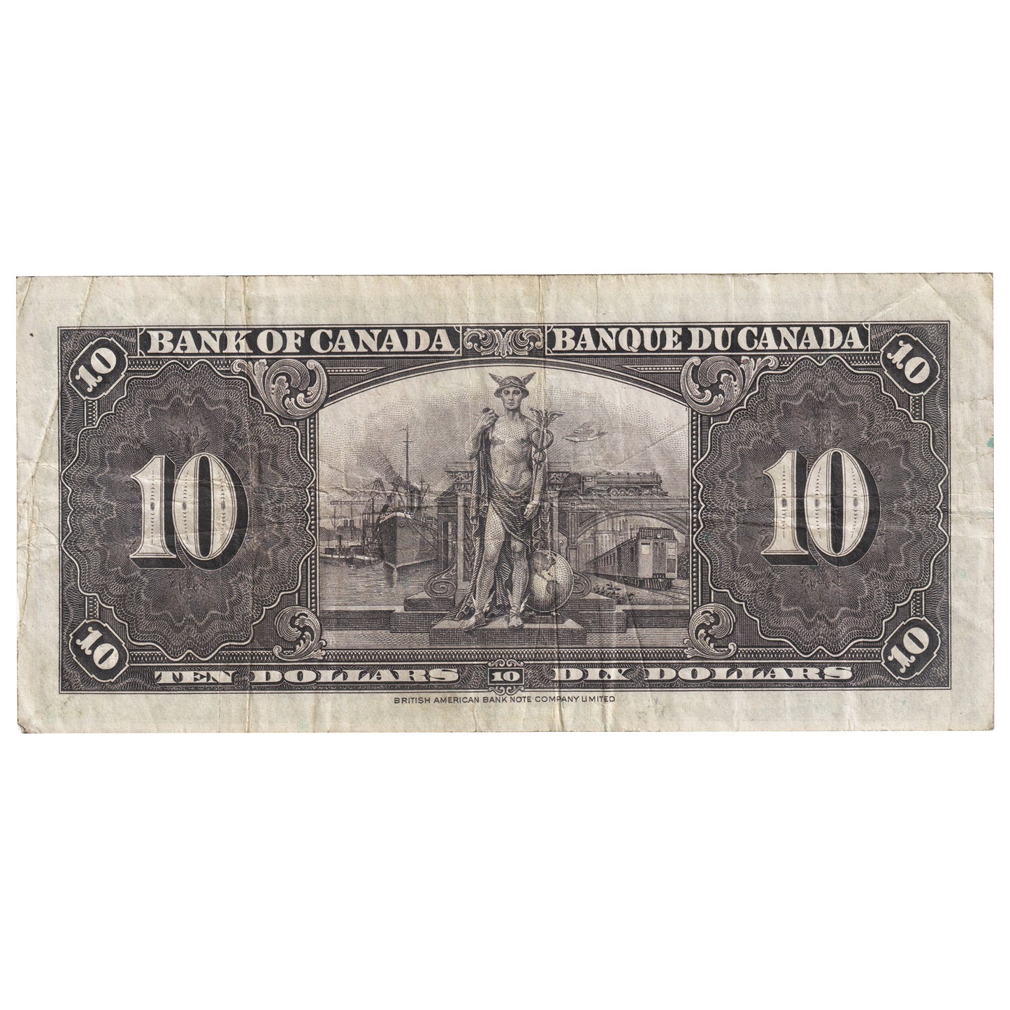 BC-24b 1937 Canada $10 Gordon-Towers, J/D, VF