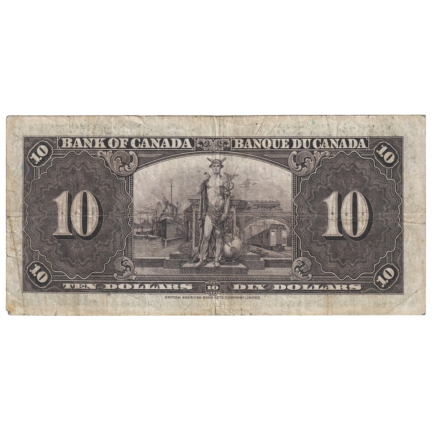 BC-24b 1937 Canada $10 Gordon-Towers, K/D, F