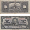 BC-24b 1937 Canada $10 Gordon-Towers, R/D, Fine (F12)