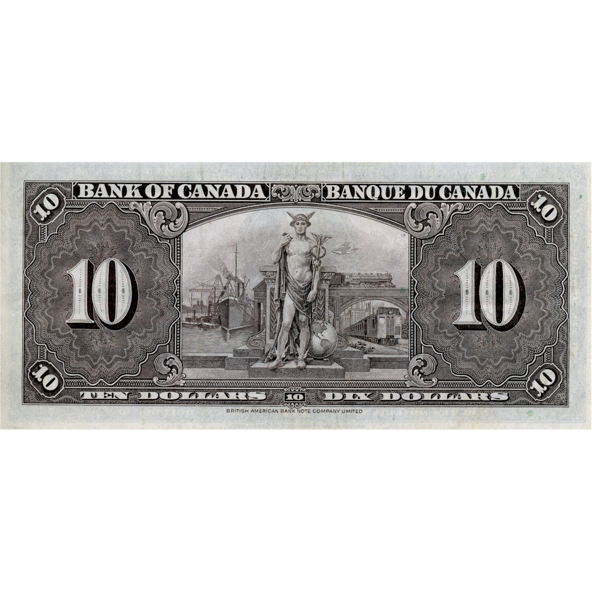 BC-24c 1937 Canada $10 Coyne-Towers, E/T, Extra Fine (EF40)