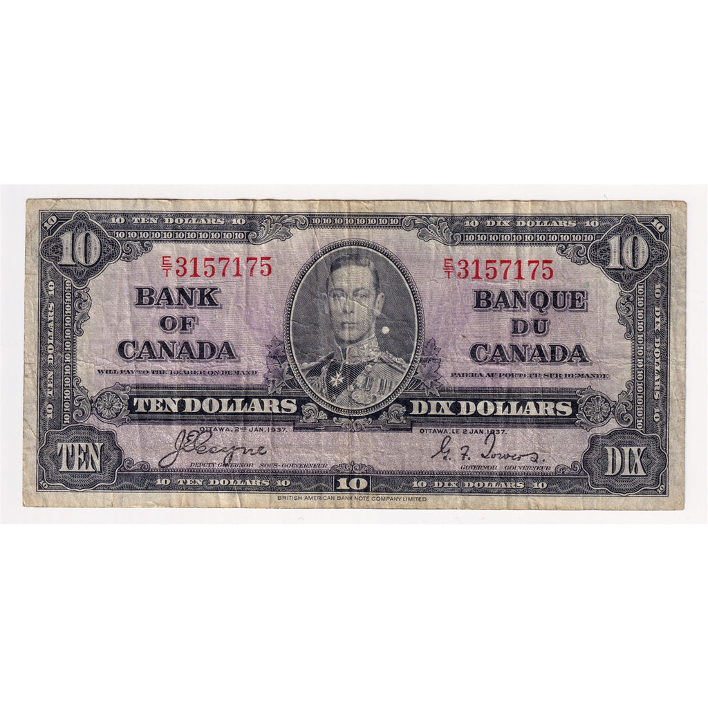 BC-24c 1937 Canada $10 Coyne-Towers, E/T, F