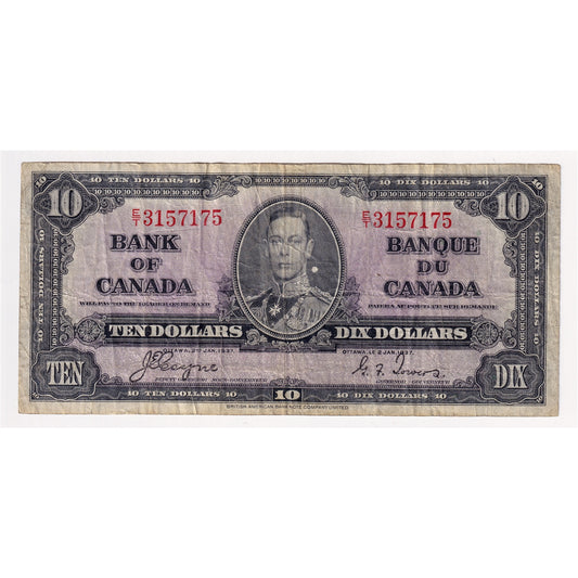 BC-24c 1937 Canada $10 Coyne-Towers, E/T, F