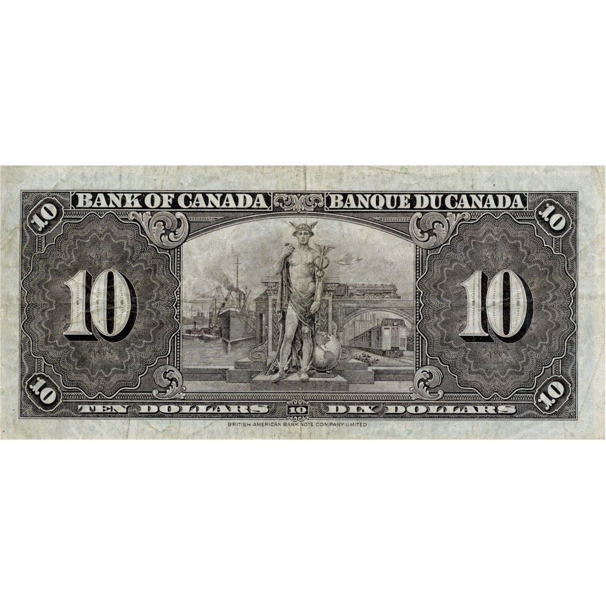 BC-24c 1937 Canada $10 Coyne-Towers, E/T, F-VF