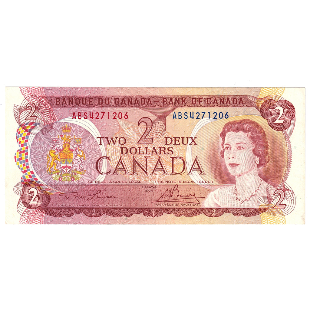 BC-47a-i 1974 Canada $2 Lawson-Bouey, ABS, EF-AU (EF45)