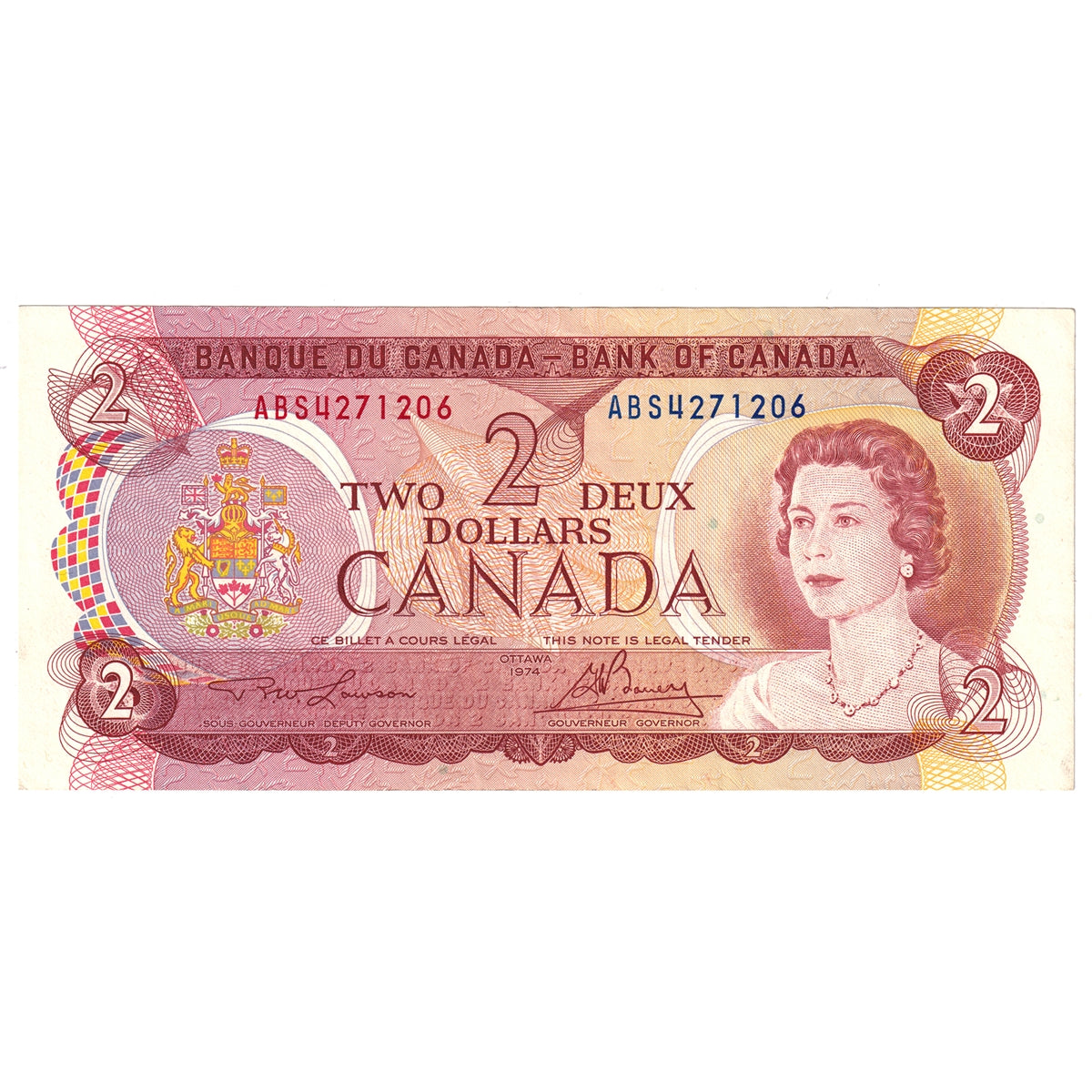 BC-47a-i 1974 Canada $2 Lawson-Bouey, ABS, EF-AU (EF45)