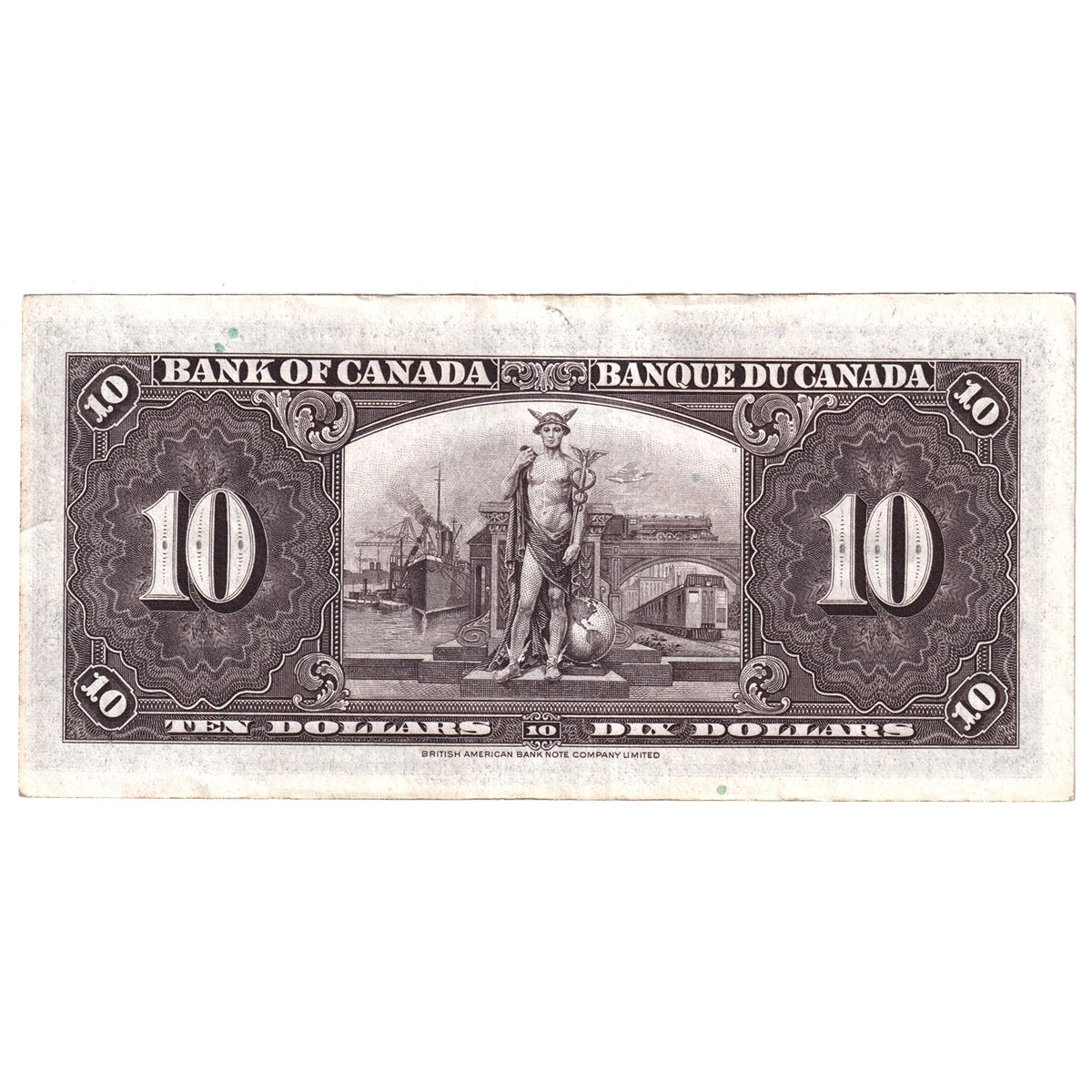 BC-24c 1937 Canada $10 Coyne-Towers, L/T, EF-AU (EF45)