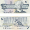 BC-56a 1986 Canada $5 Crow-Bouey, EOC, AU-UNC (AU55)