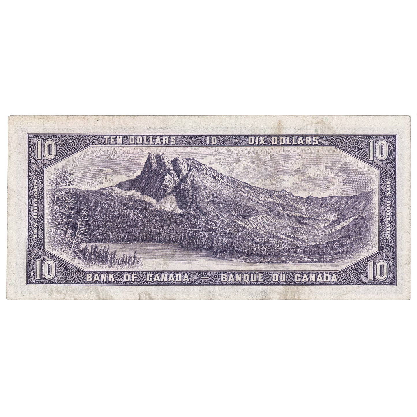 BC-32a 1954 Canada $10 Coyne-Towers, Devil's Face, B/D, VF