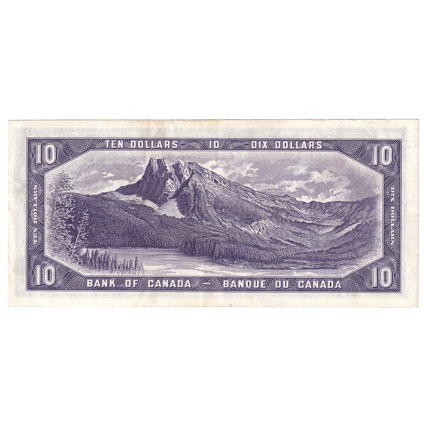 BC-32a 1954 Canada $10 Coyne-Towers, Devil's Face, D/D, EF