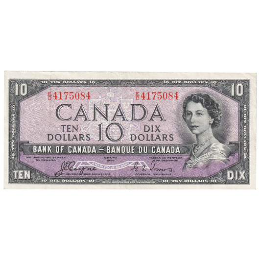 BC-32a 1954 Canada $10 Coyne-Towers, Devil's Face, E/D, EF