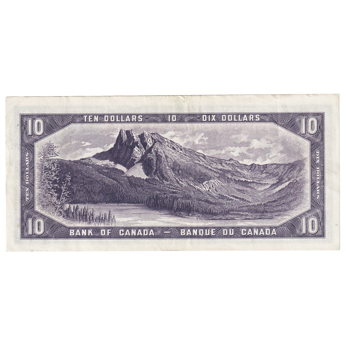 BC-32a 1954 Canada $10 Coyne-Towers, Devil's Face, E/D, EF