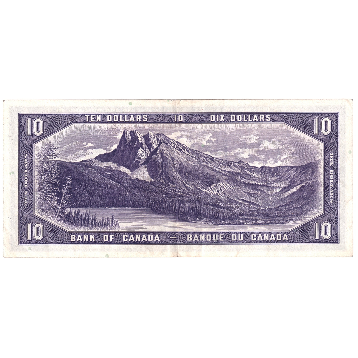 BC-32b 1954 Canada $10 Beattie-Coyne, Devil's Face, G/D, Extra Fine (EF40)