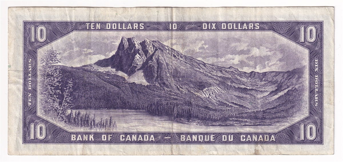 BC-32b 1954 Canada $10 Beattie-Coyne, Devil's Face, H/D, F-VF
