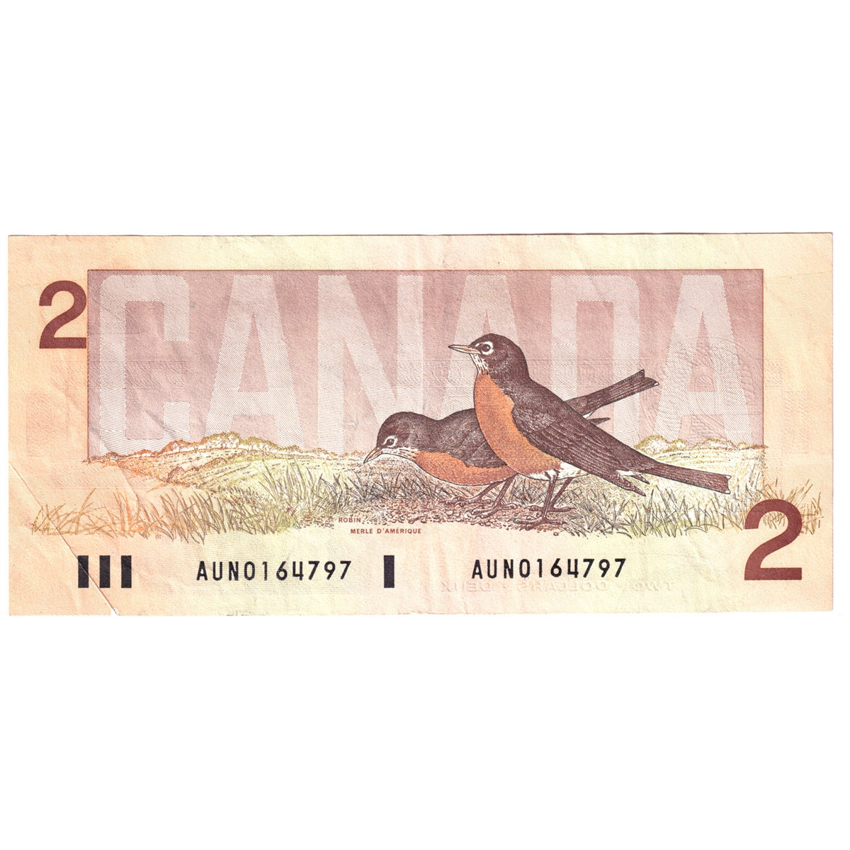 BC-55a 1986 Canada $2 Crow-Bouey, AUN, Very Fine (VF20)
