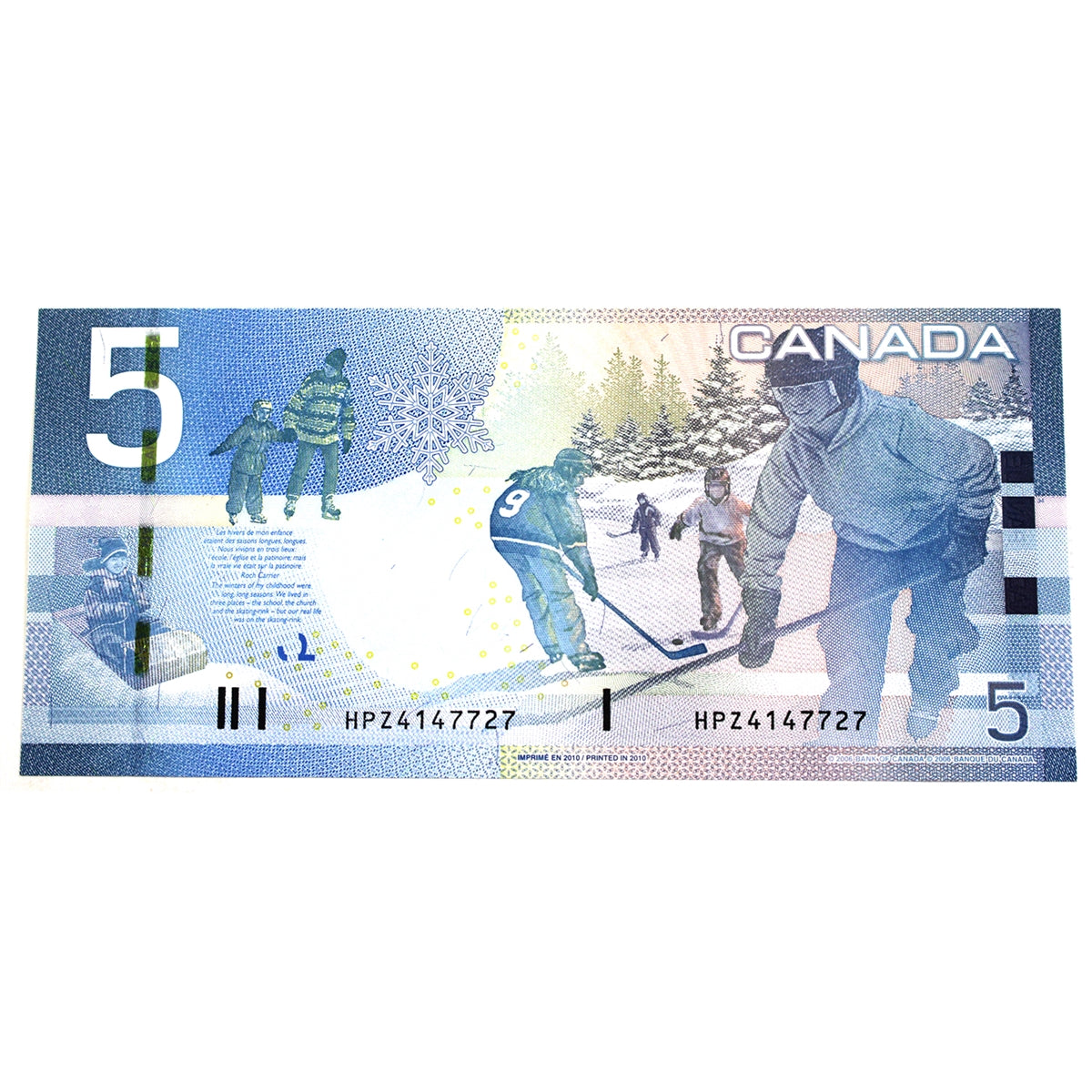 BC-67b-i 2010 Canada $5 Jenkins-Carney, HPZ, Choice Uncirculated (CUNC63)