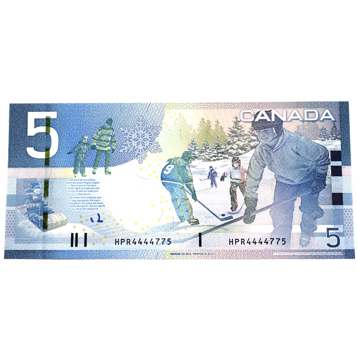 BC-67b-i 2010 Canada $5 Jenkins-Carney, HPR, Choice Uncirculated (CUNC63)